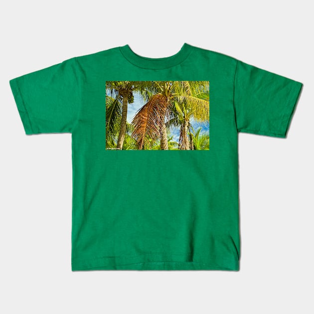 Coconut palms Kids T-Shirt by thadz